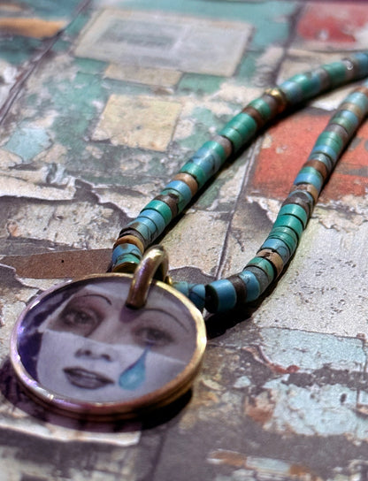 Eye Charm-Collar "you make me cry"